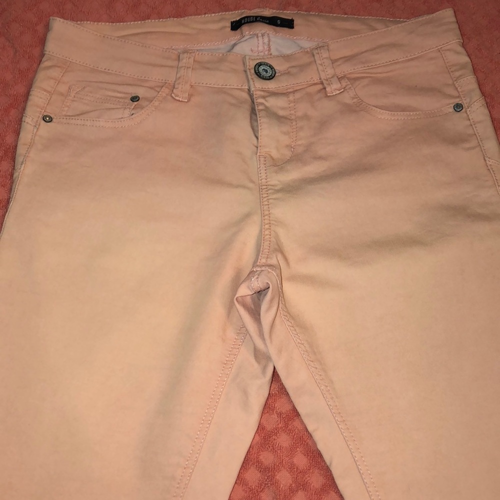 LIGHT PEACH HOUSE BASIC SKINNY JEANS-SZ-S-LO RISE